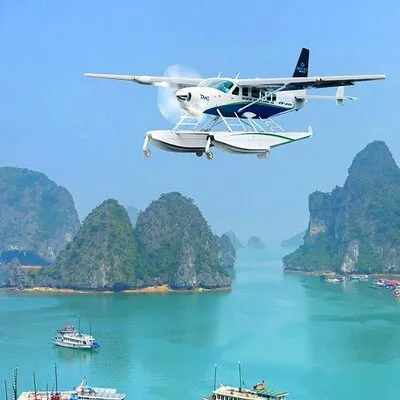 Halong Bay Sightseeing with Seaplane 25 Minutes on the Sky