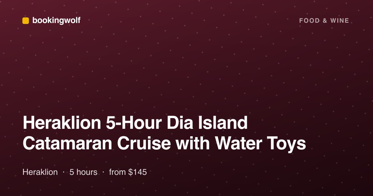 Heraklion 5-Hour Dia Island Catamaran Cruise with Water Toys