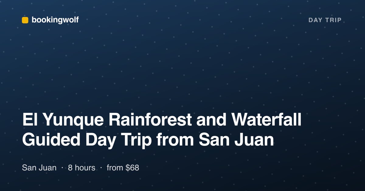 El Yunque Rainforest and Waterfall Guided Day Trip from San Juan