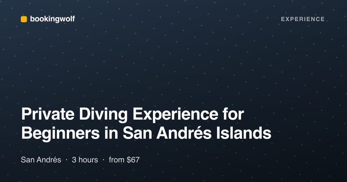 Private Diving Experience for Beginners in San Andrés Islands