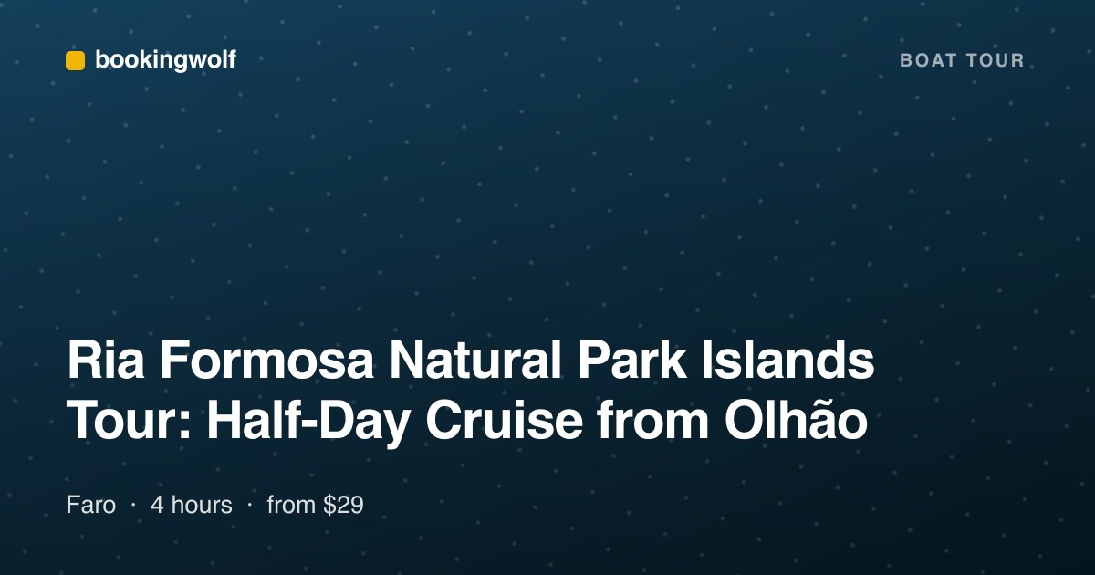 Ria Formosa Natural Park Islands Tour: Half-Day Cruise from Olhão