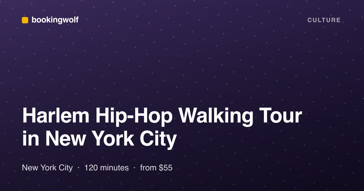 Harlem Hip-Hop Walking Tour in New York City