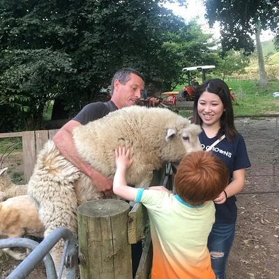 Wool Sheep Farm Experience with Handmade Wool Hat in New Zealand