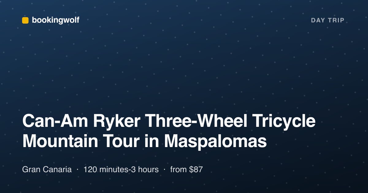 Can-Am Ryker Three-Wheel Tricycle Mountain Tour in Maspalomas