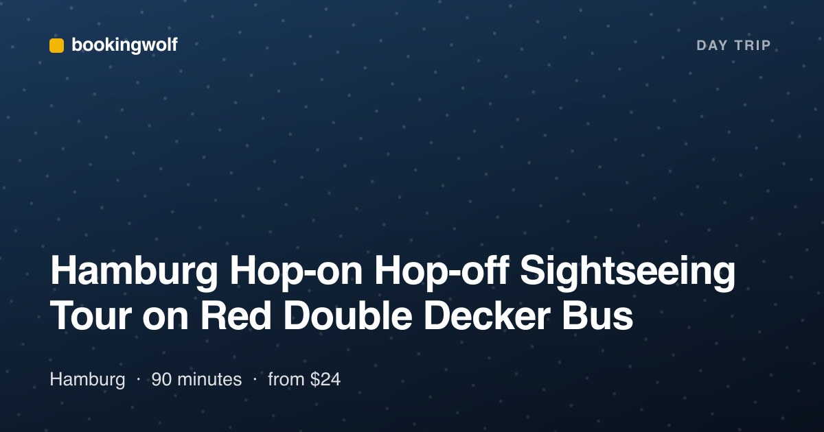 Hamburg Hop-on Hop-off Sightseeing Tour on Red Double Decker Bus