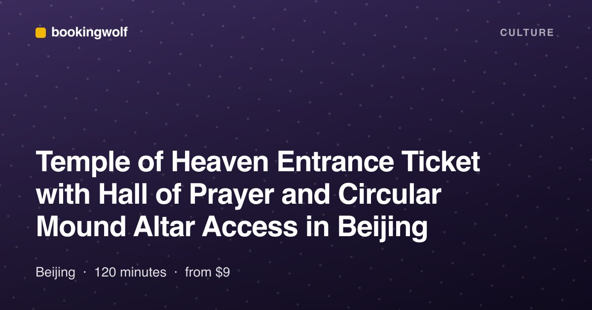 Temple of Heaven Entrance Ticket with Hall of Prayer and Circular Mound Altar Access in Beijing
