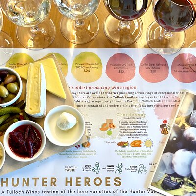 Tulloch Wines Hunter Heroes Wine Tasting with Local Cheese & Charcuterie Board