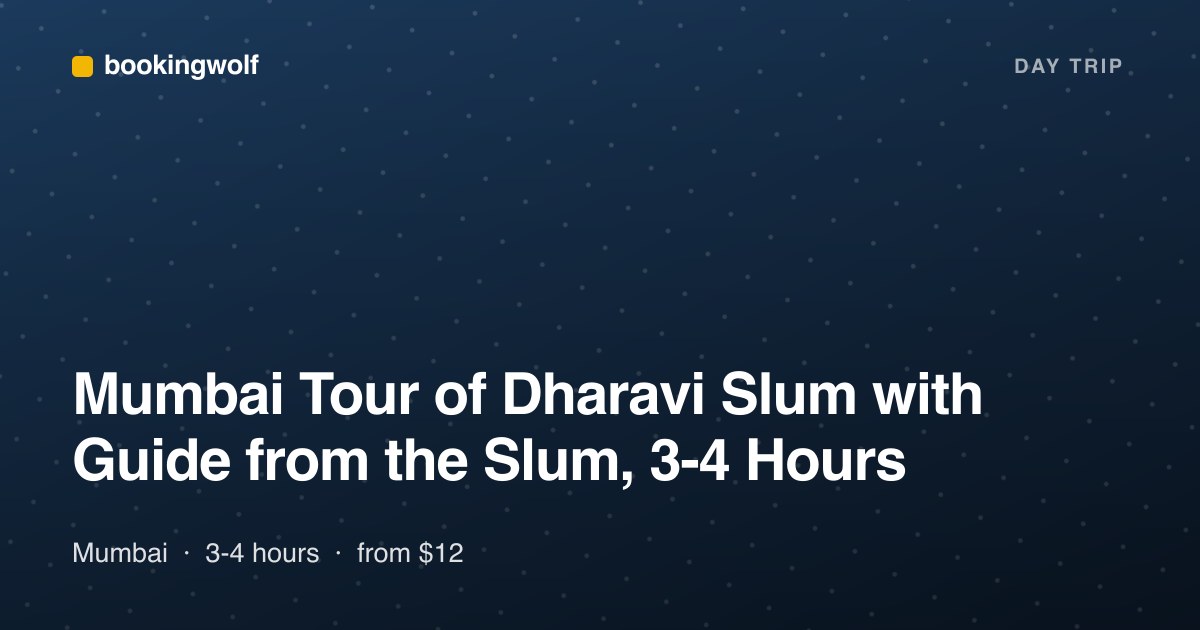Mumbai Tour of Dharavi Slum with Guide from the Slum, 3-4 Hours