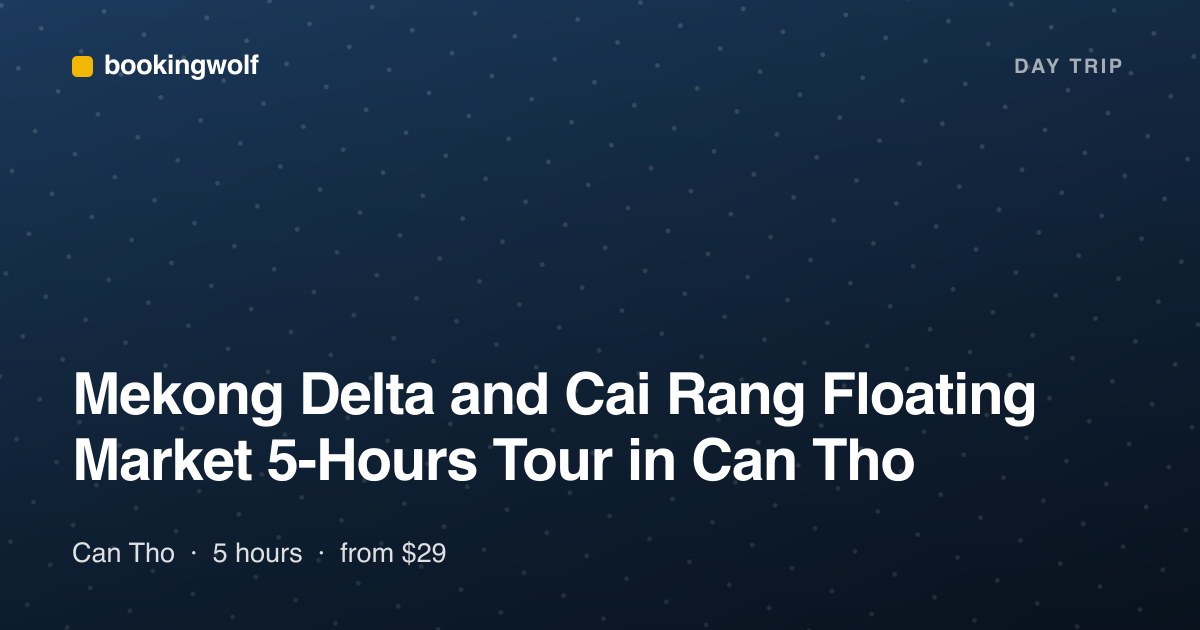 Mekong Delta and Cai Rang Floating Market 5-Hours Tour in Can Tho