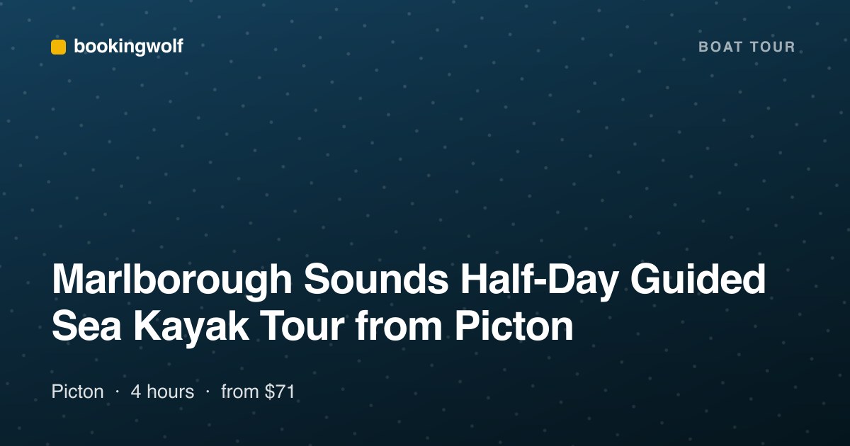Marlborough Sounds Half-Day Guided Sea Kayak Tour from Picton