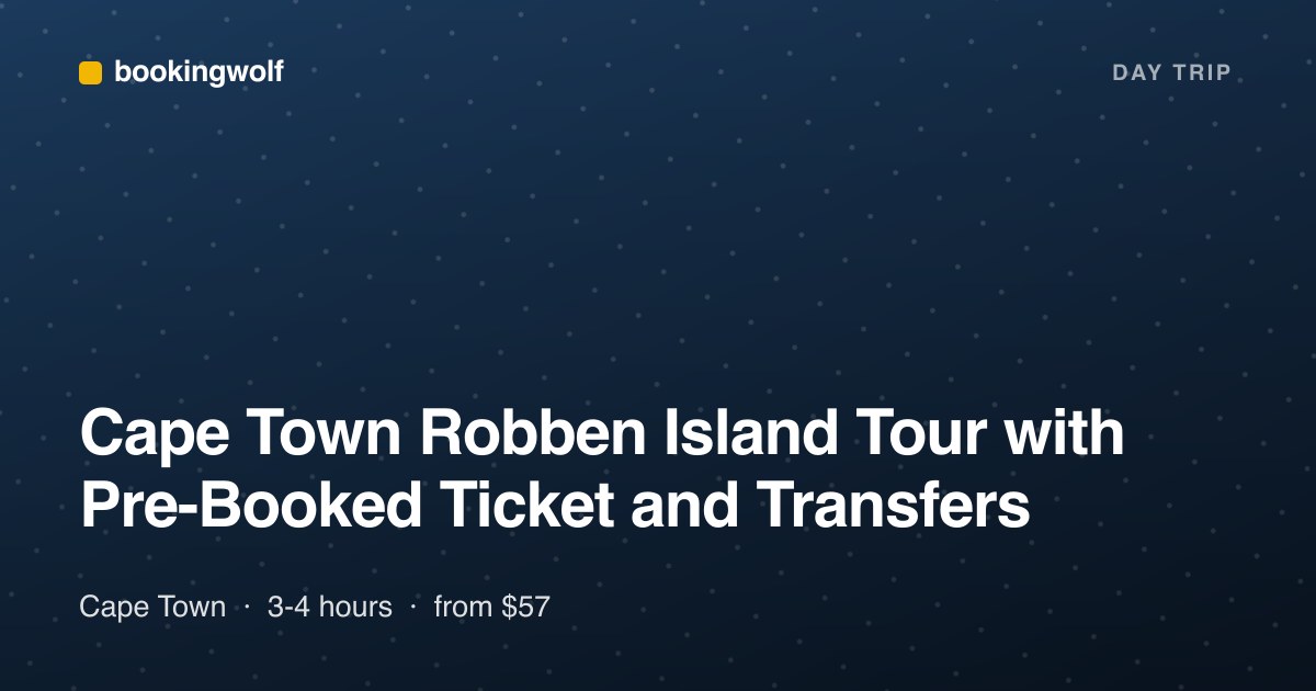 Cape Town Robben Island Tour with Pre-Booked Ticket and Transfers