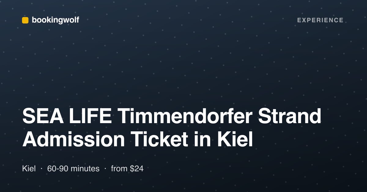 SEA LIFE Timmendorfer Strand Admission Ticket in Kiel