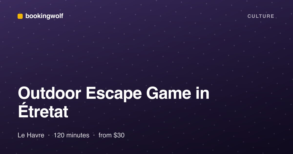 Outdoor Escape Game in Étretat