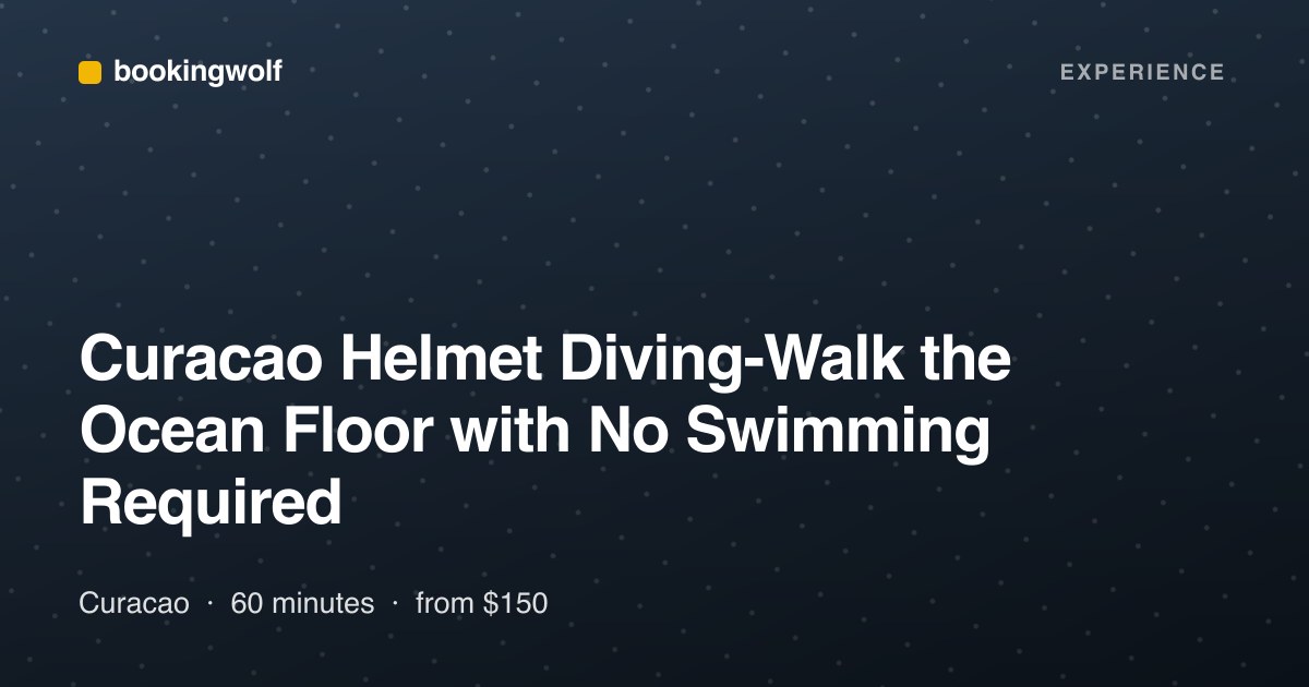 Curacao Helmet Diving-Walk the Ocean Floor with No Swimming Required