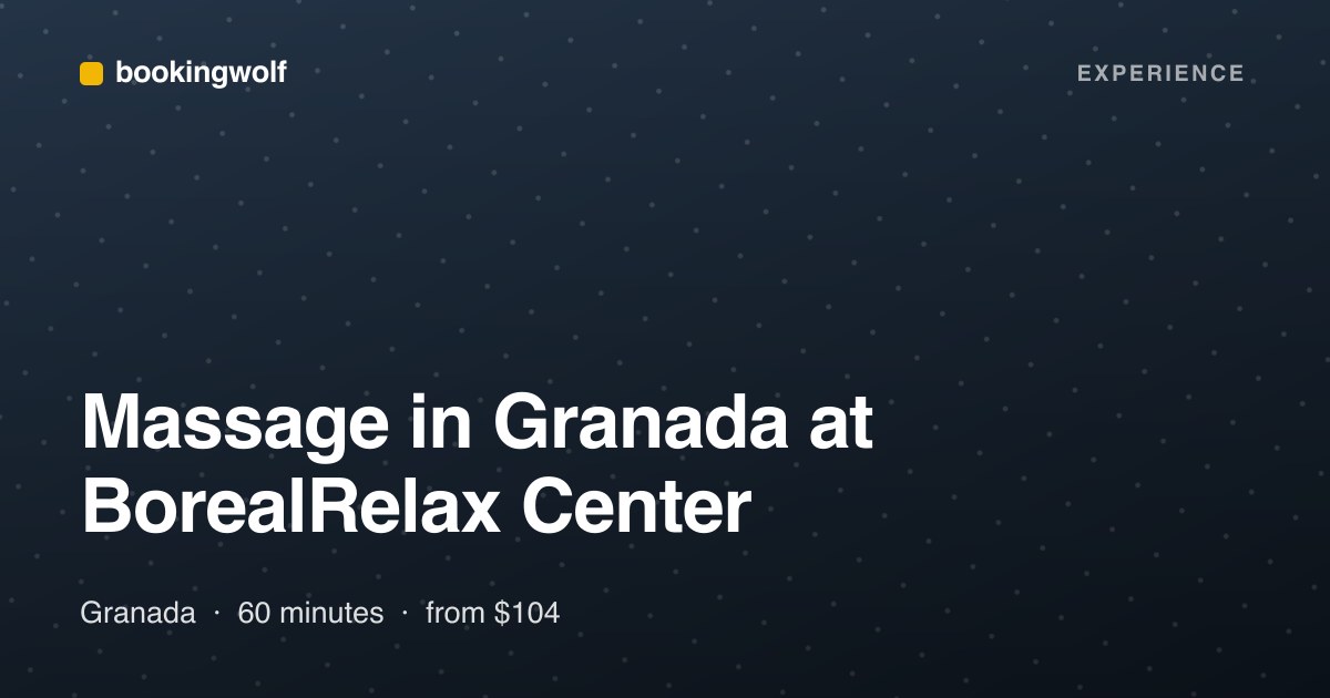 Massage in Granada at BorealRelax Center
