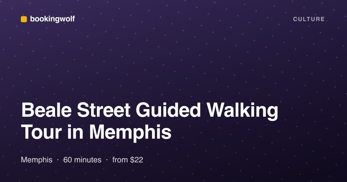 Beale Street Guided Walking Tour in Memphis