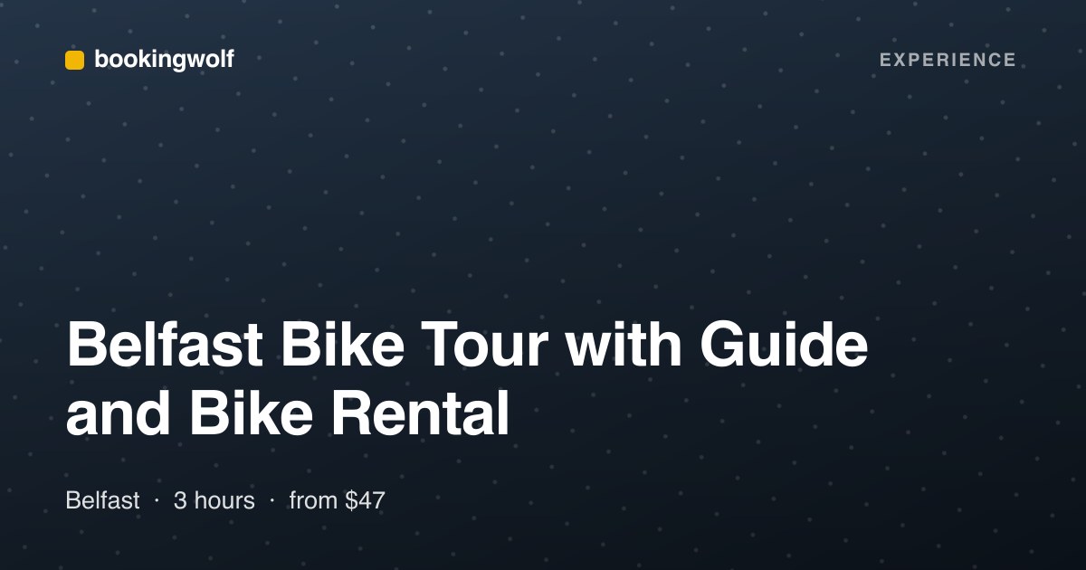 Belfast Bike Tour with Guide and Bike Rental