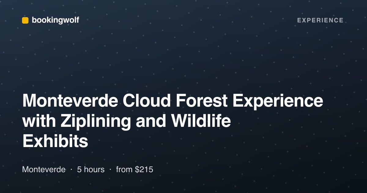 Monteverde Cloud Forest Experience with Ziplining and Wildlife Exhibits