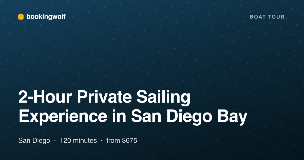 2-Hour Private Sailing Experience in San Diego Bay
