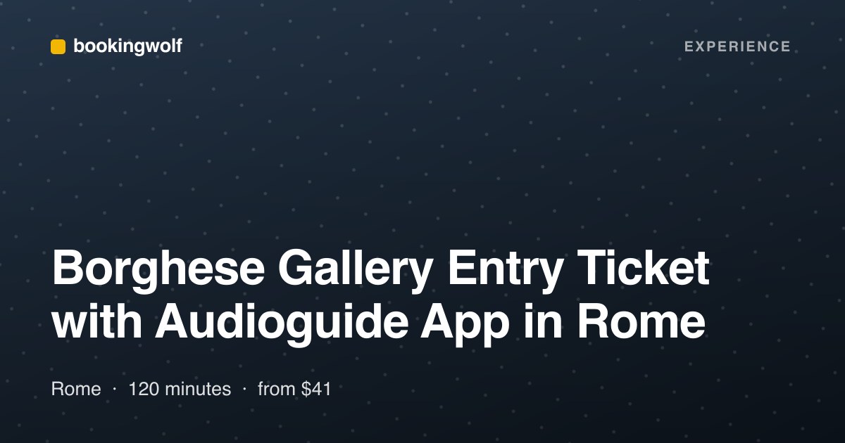 Borghese Gallery Entry Ticket with Audioguide App in Rome