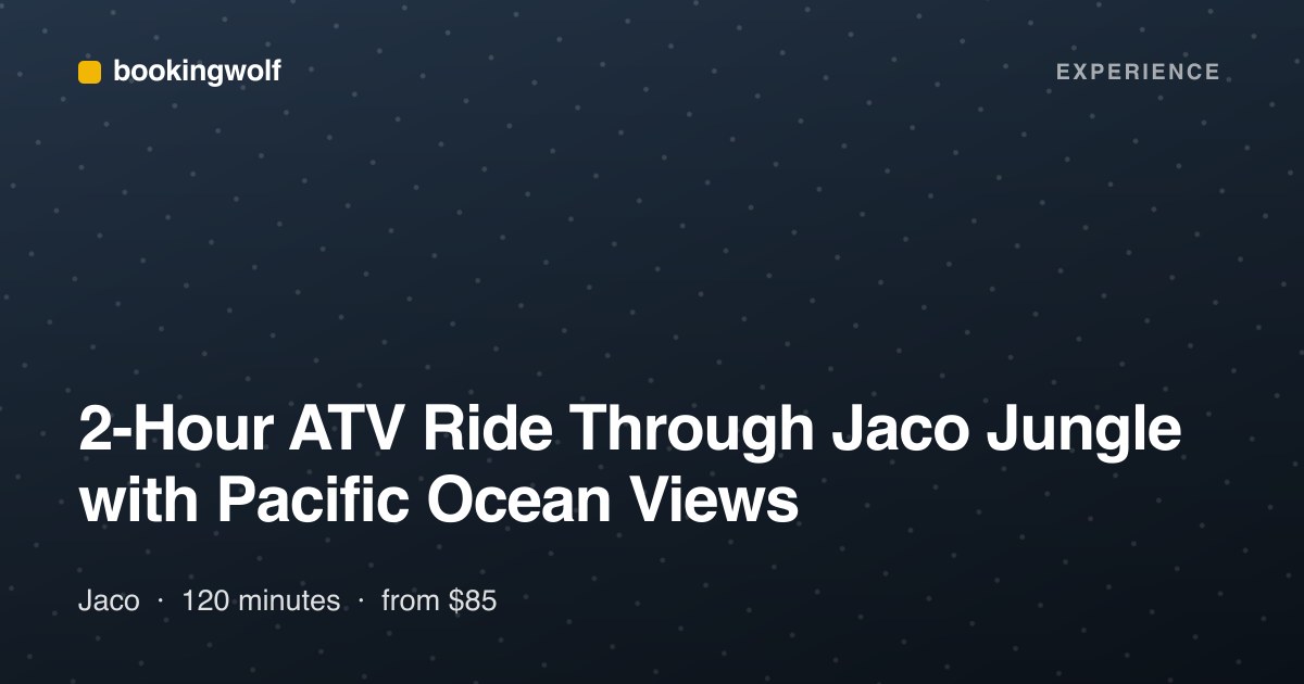 2-Hour ATV Ride Through Jaco Jungle with Pacific Ocean Views