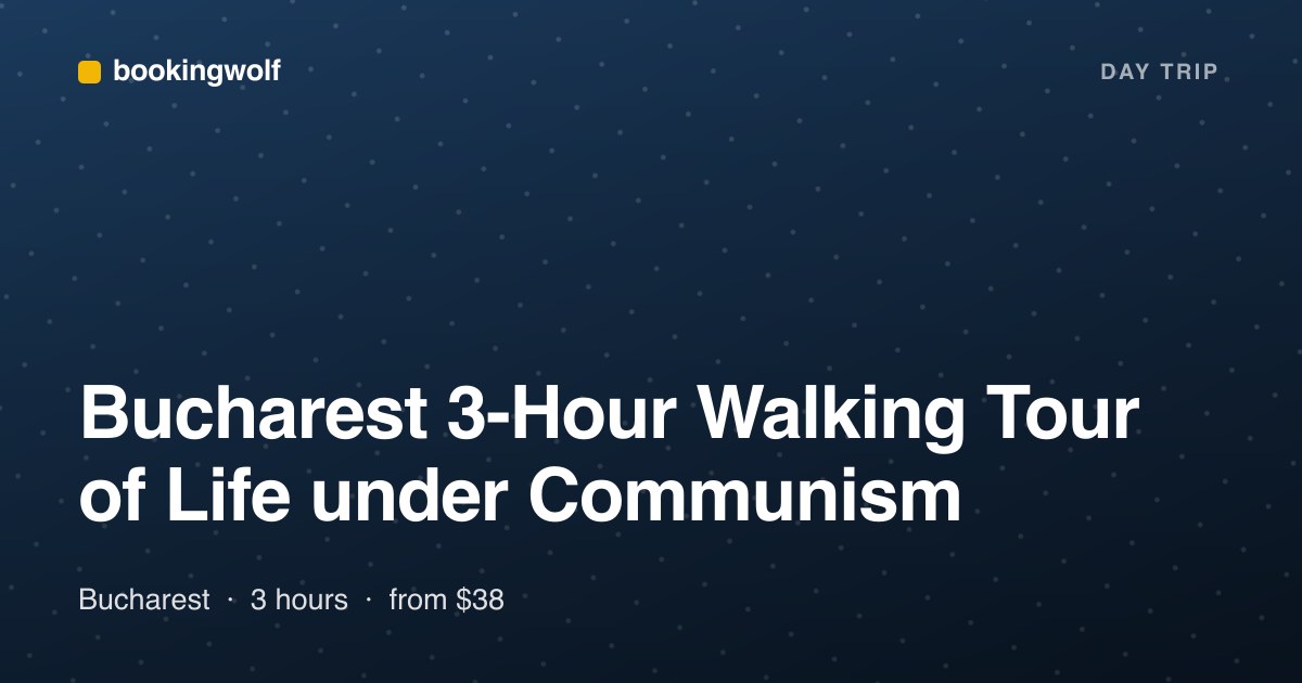 Bucharest 3-Hour Walking Tour of Life under Communism