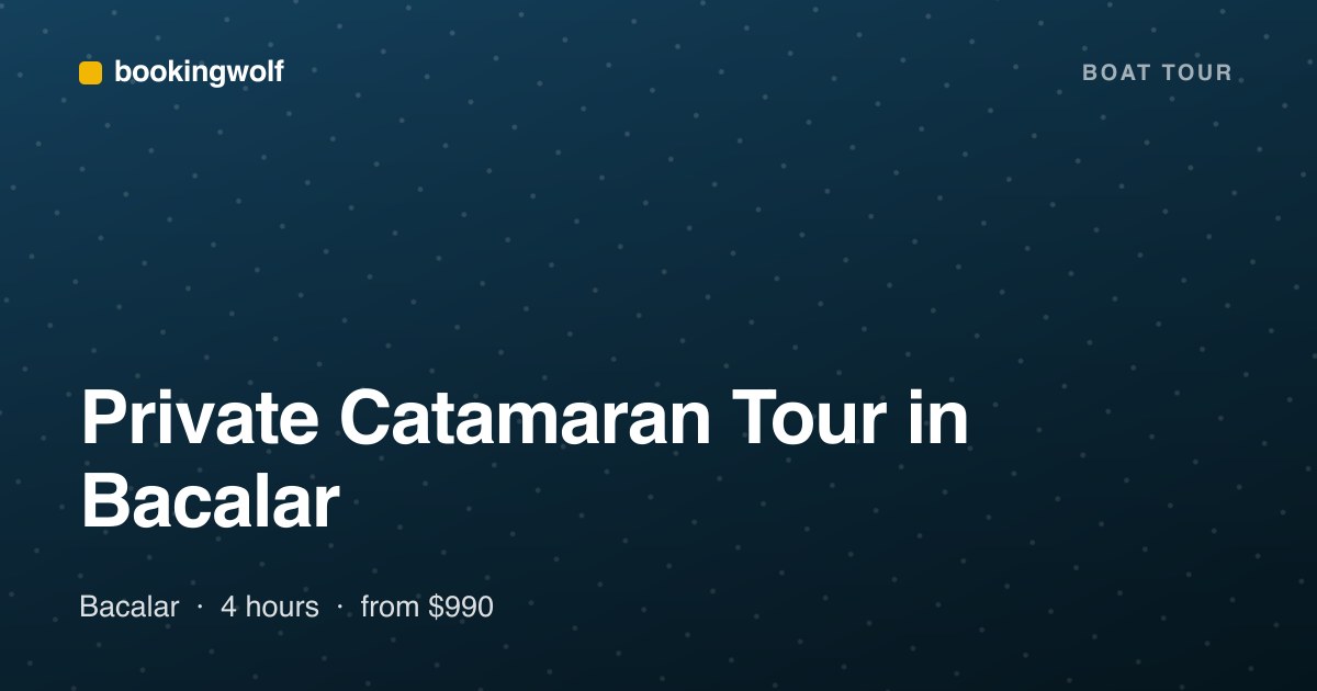 Private Catamaran Tour in Bacalar