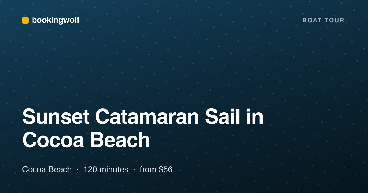 Sunset Catamaran Sail in Cocoa Beach