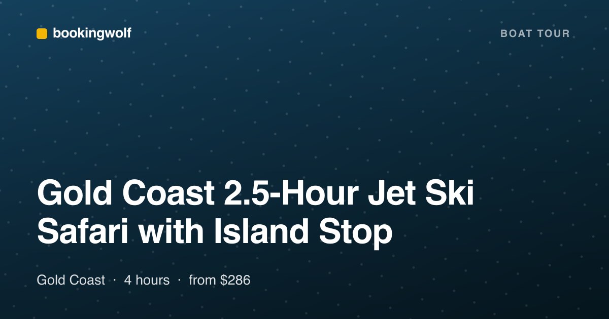 Gold Coast 2.5-Hour Jet Ski Safari with Island Stop