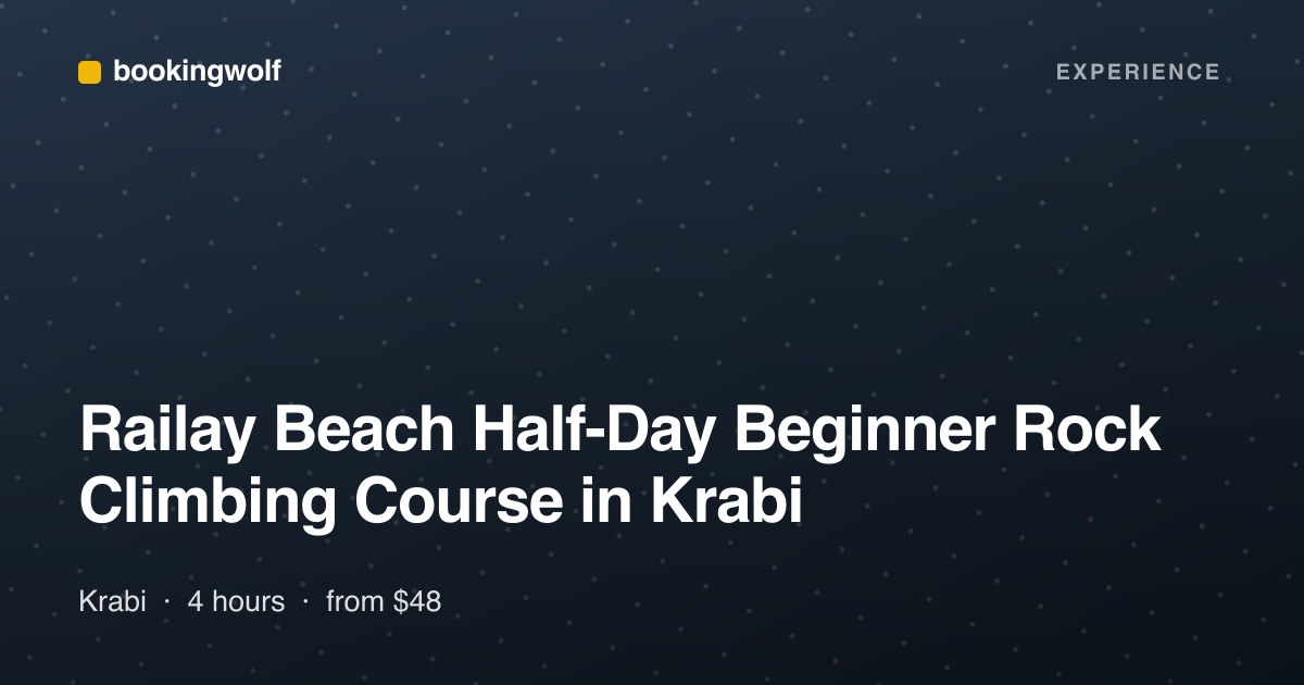 Railay Beach Half-Day Beginner Rock Climbing Course in Krabi