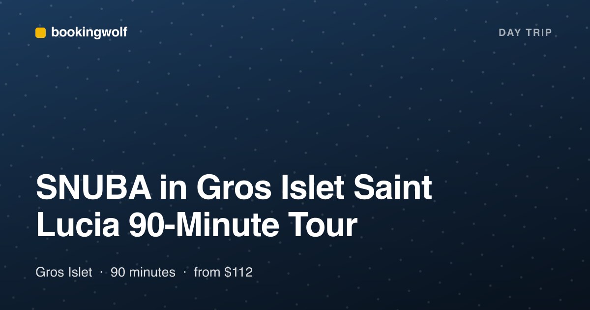 SNUBA in Gros Islet Saint Lucia 90-Minute Tour