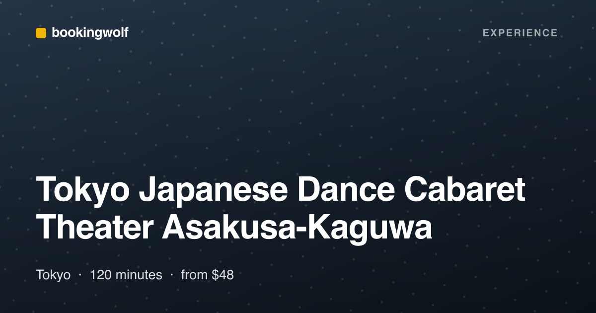 Tokyo Japanese Dance Cabaret Theater Asakusa-Kaguwa