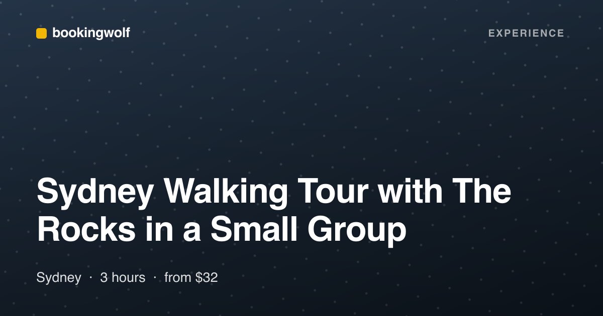 Sydney Walking Tour with The Rocks in a Small Group