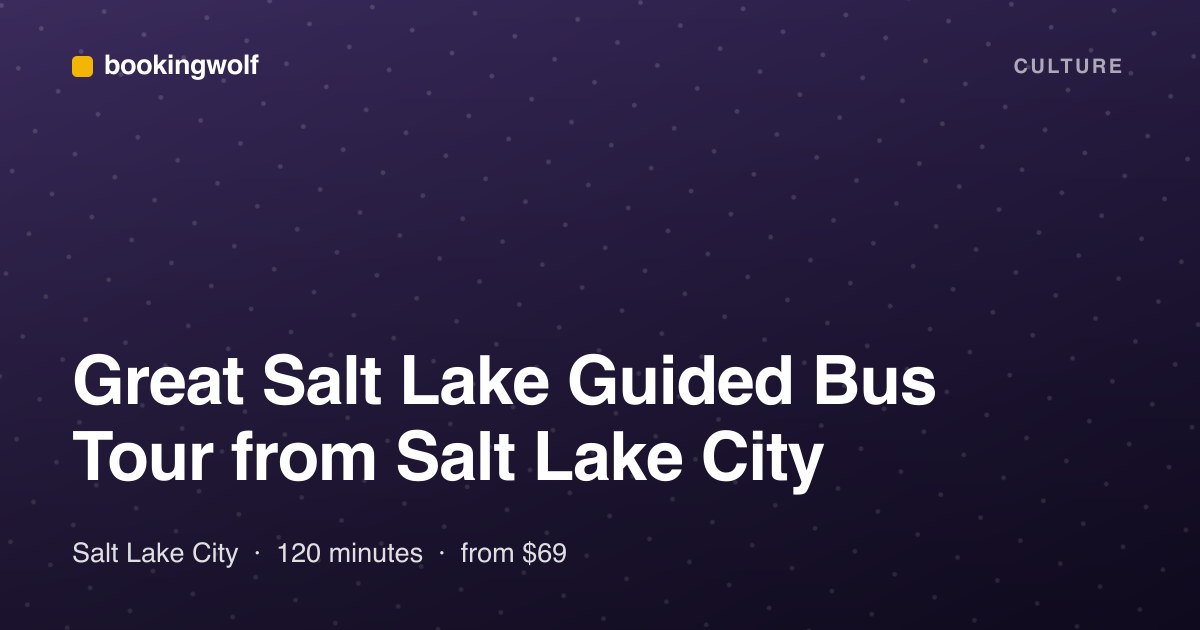 Great Salt Lake Guided Bus Tour from Salt Lake City