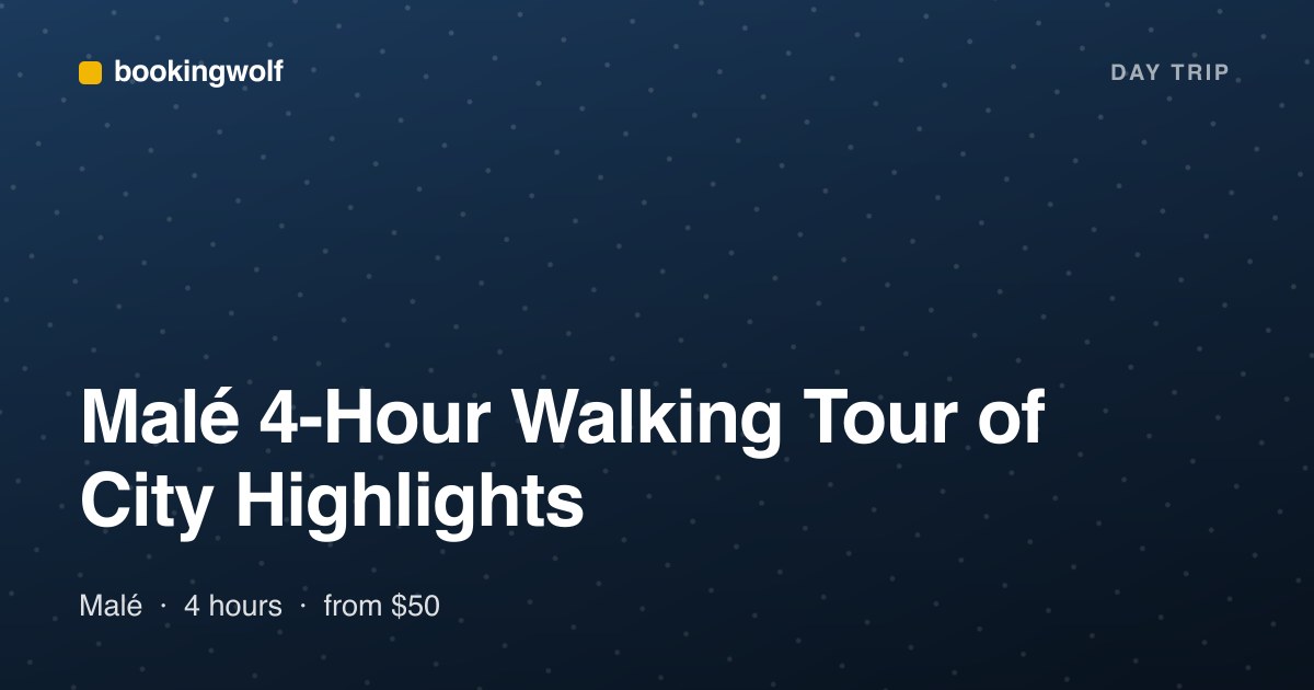 Malé 4-Hour Walking Tour of City Highlights