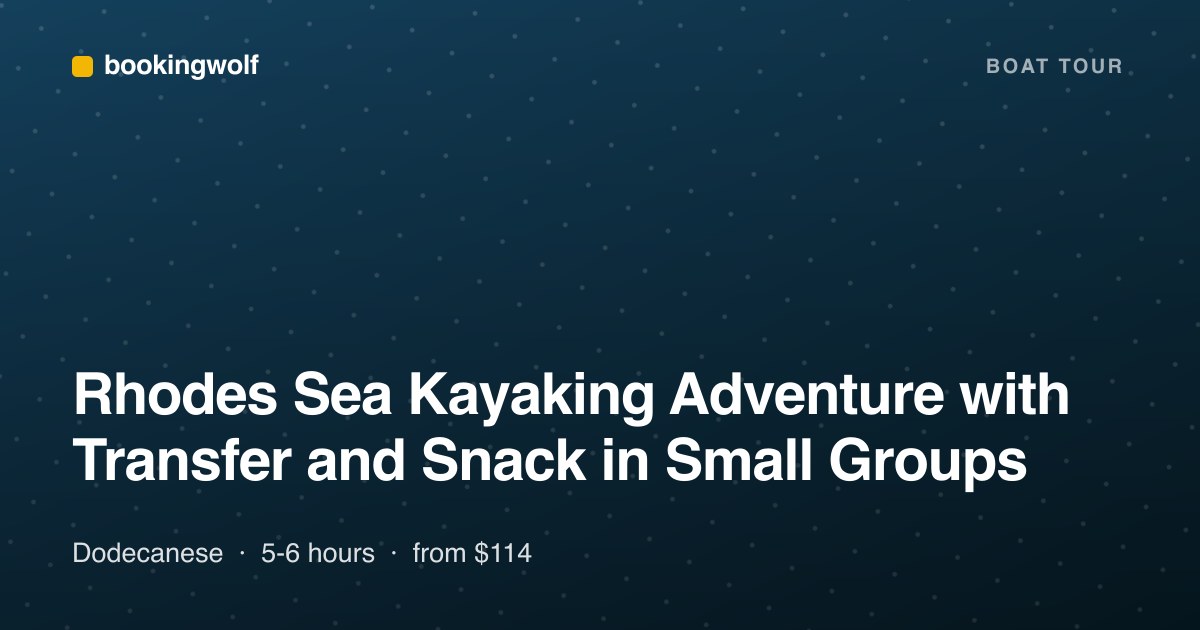Rhodes Sea Kayaking Adventure with Transfer and Snack in Small Groups
