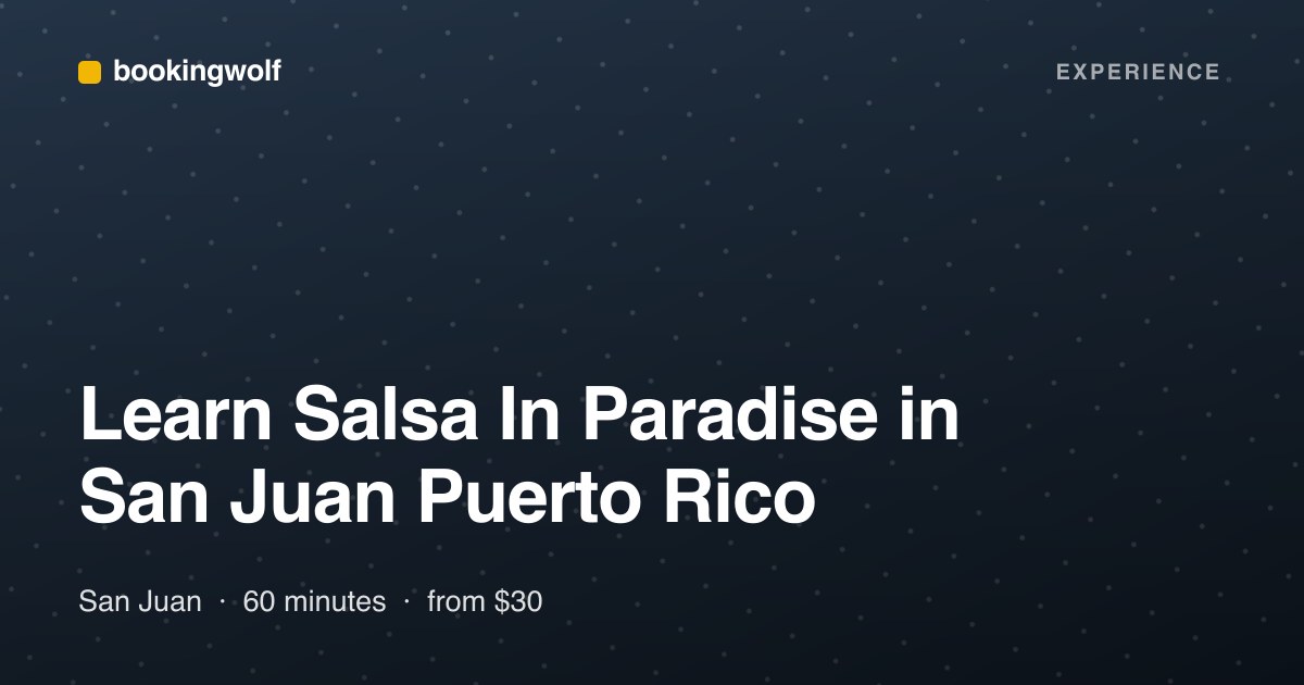 Learn Salsa In Paradise in San Juan Puerto Rico