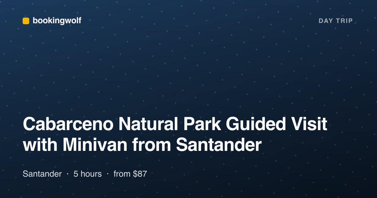 Cabarceno Natural Park Guided Visit with Minivan from Santander
