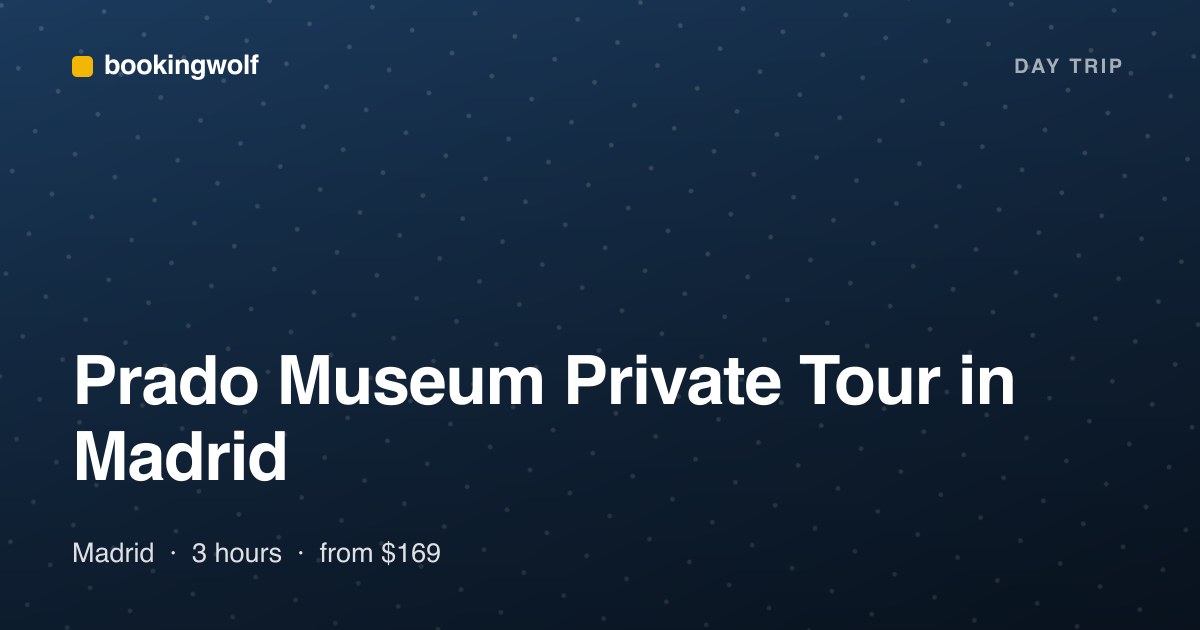 Prado Museum Private Tour in Madrid