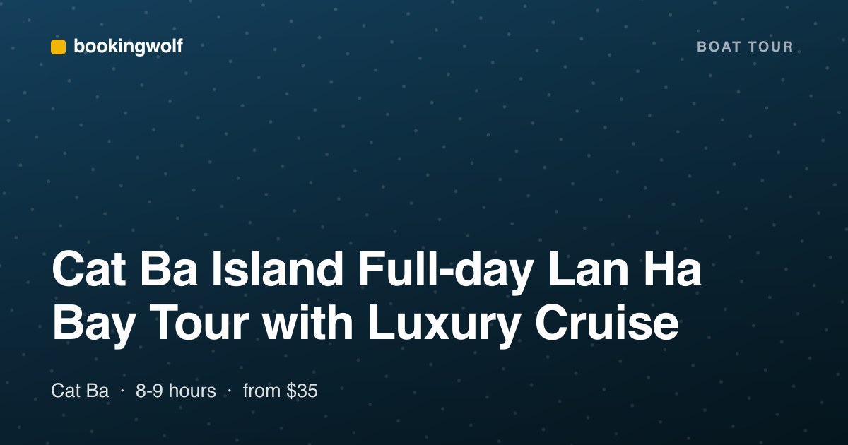 Cat Ba Island Full-day Lan Ha Bay Tour with Luxury Cruise