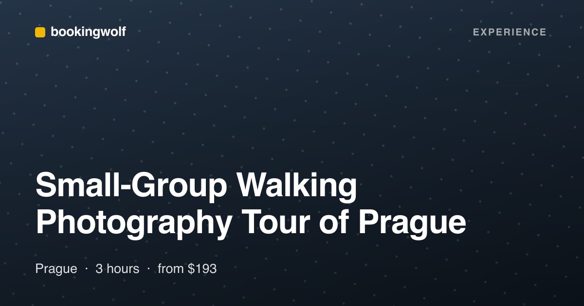 Small-Group Walking Photography Tour of Prague