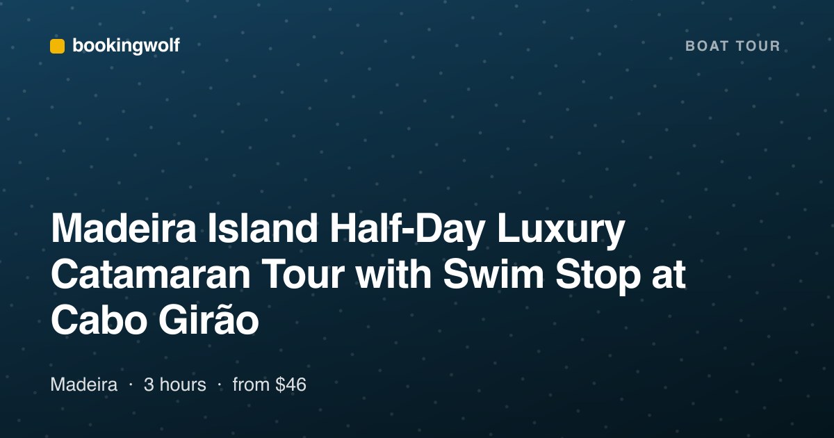 Madeira Island Half-Day Luxury Catamaran Tour with Swim Stop at Cabo Girão