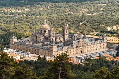 Escorial Monastery and Valley of the Fallen from Madrid