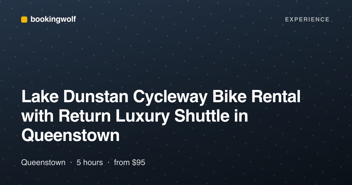 Lake Dunstan Cycleway Bike Rental with Return Luxury Shuttle in Queenstown