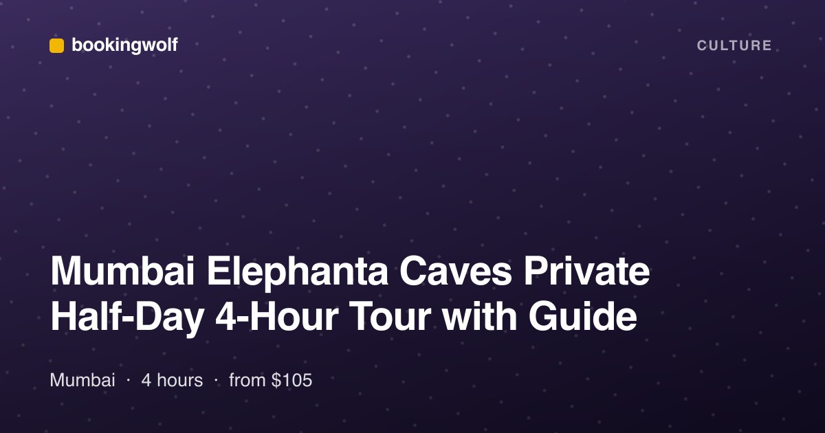 Mumbai Elephanta Caves Private Half-Day 4-Hour Tour with Guide