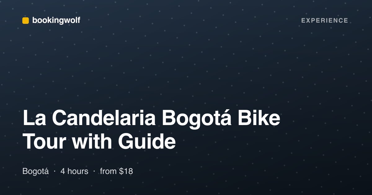 La Candelaria Bogotá Bike Tour with Guide