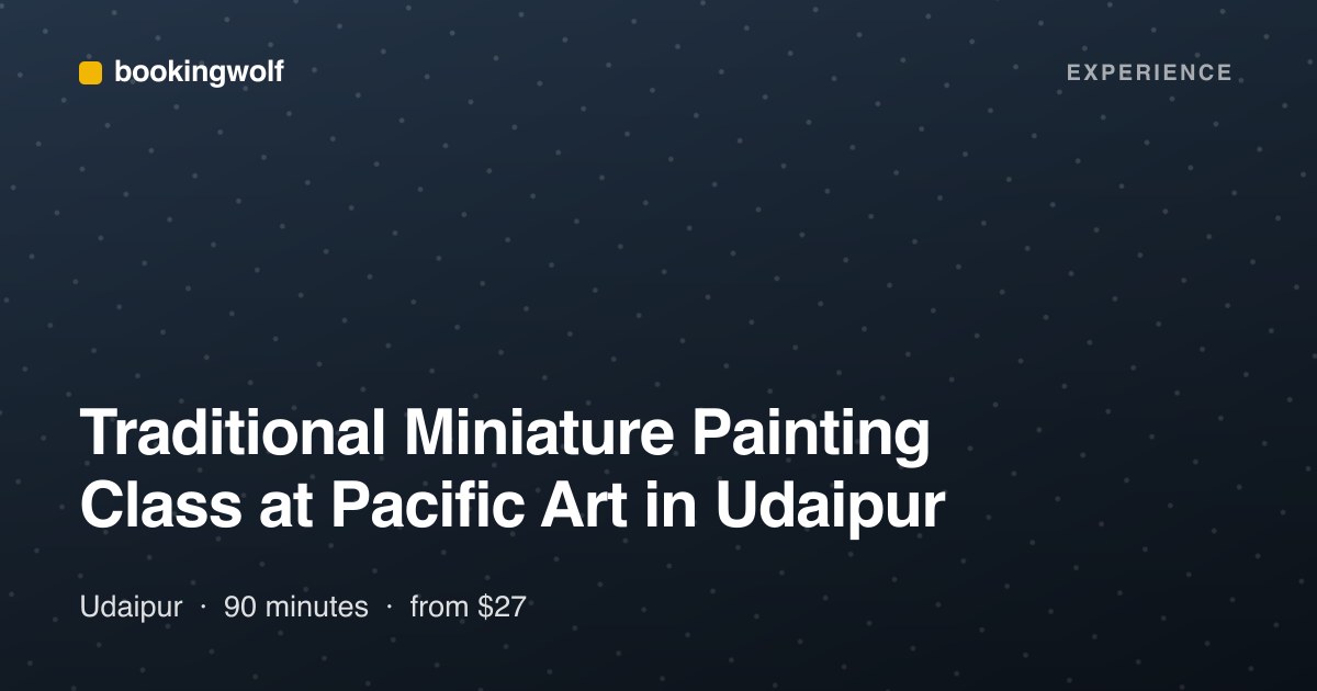 Traditional Miniature Painting Class at Pacific Art in Udaipur