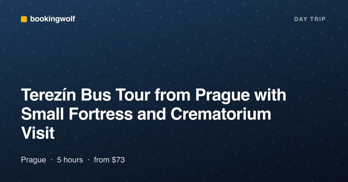 Terezín Bus Tour from Prague with Small Fortress and Crematorium Visit