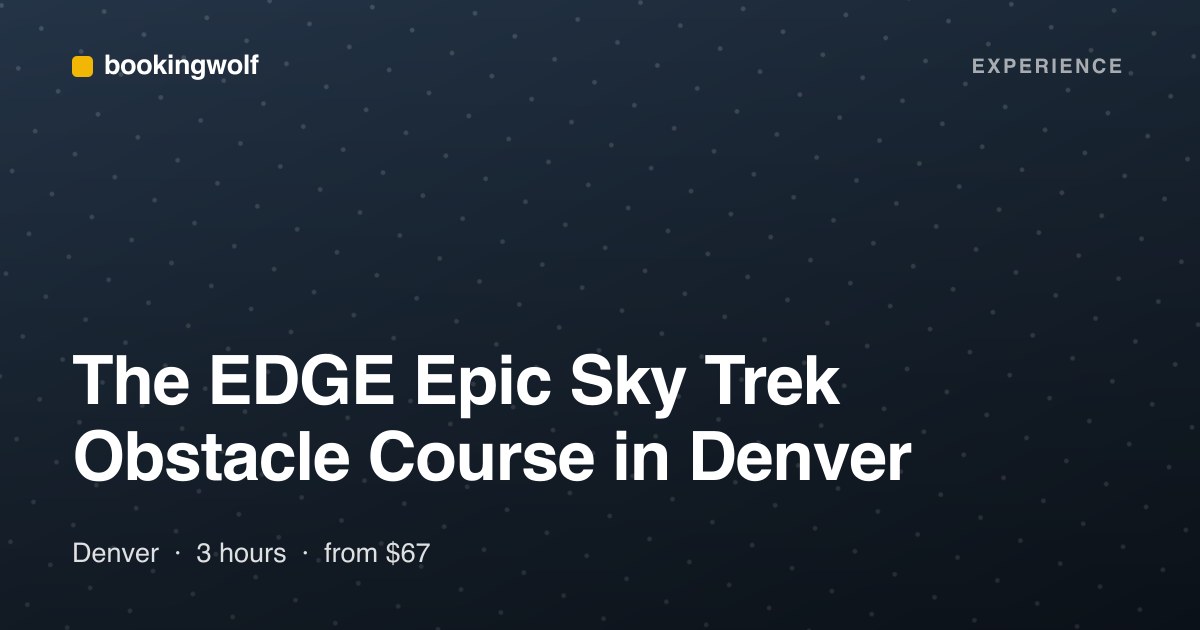 The EDGE Epic Sky Trek Obstacle Course in Denver