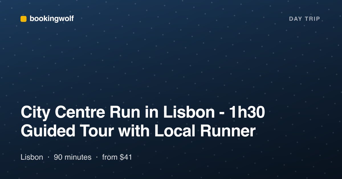 City Centre Run in Lisbon - 1h30 Guided Tour with Local Runner